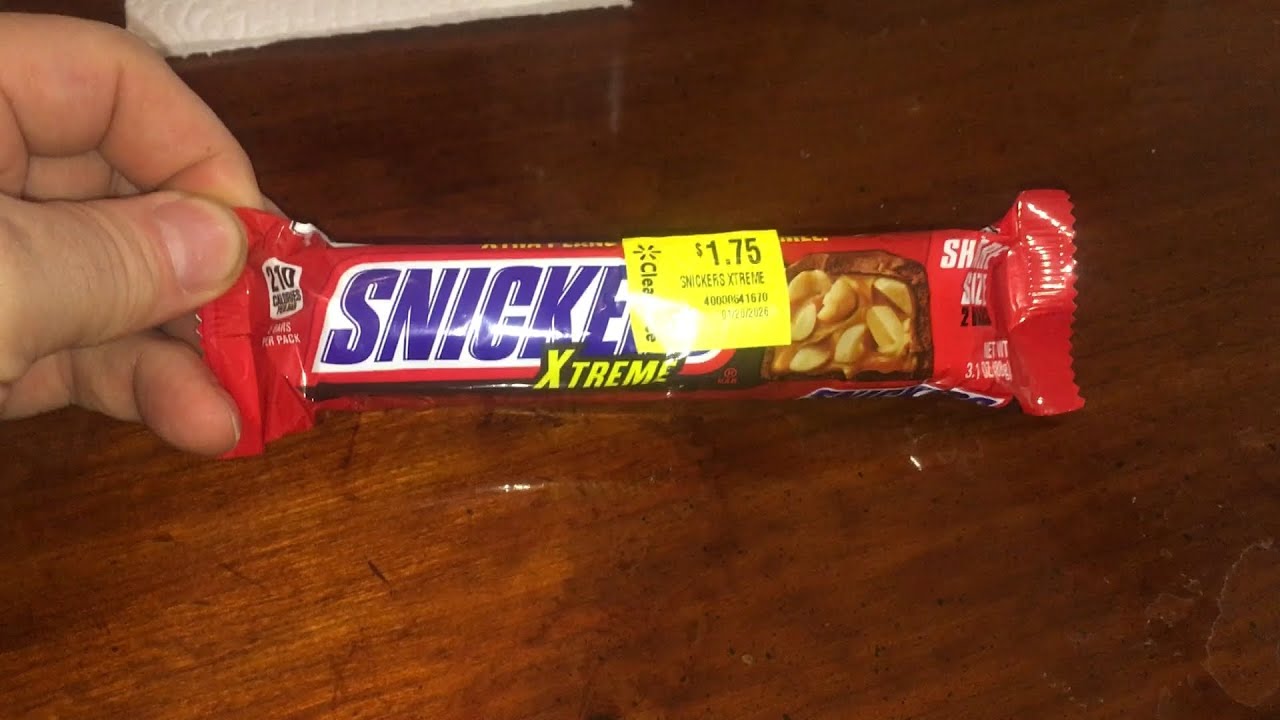 Давайте попробуем Snickers XTREME с арахисом и карамелью.