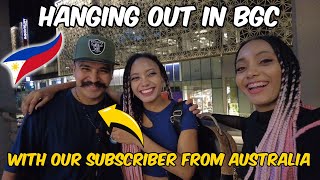 Meeting up with our subscriber from Australia in The Philippines (BGC nightlife) | Sol & Luna