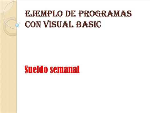 Ejercicios en visual Basic #2
