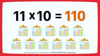Multiplication Concept Multiply by 11 | Times 11 Table | Golden Kids Learning