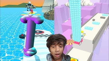 Tall Man Run VS Brick Builder  IOS Android Gameplay Walkthrough New Update All levels