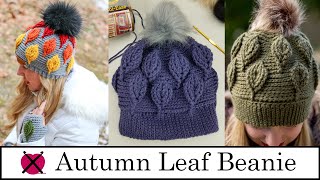 Autumn Leaf Beanie | FREE Crochet Pattern Tutorial