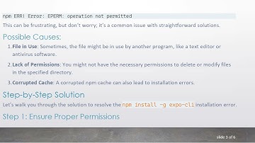 How to Fix the npm install -g expo-cli Installation Error