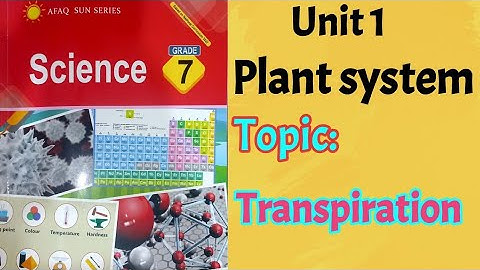 AFAQ sun series  Science Class 7 Unit 1 | Plant system | Transpiration | class 7 science