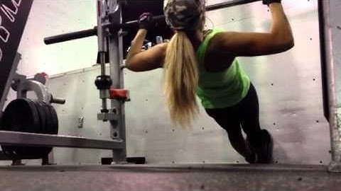 Inverted pull ups on smith machine