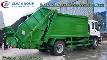 ISUZU FTR 14CBM Garbage Compactor Truck Working!