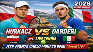 Hubert Hurkacz vs Luciano Darderi 🎾LIVE TENNIS ATP MONTE CARLO MONACO OPEN 2026 | Round Of 64