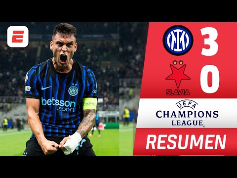 DOBLETE de LAUTARO MARTÍNEZ sella la GOLEADA del INTER DE MILAN vs SLAVIA PRAGUE | Champions League