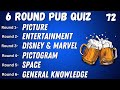 Virtual pub quiz 6 rounds picture entertainment disney  marvel pictogram space gk no72