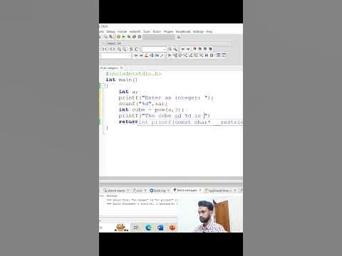 Cube of an integer with using pow method in C programming. Problem ...