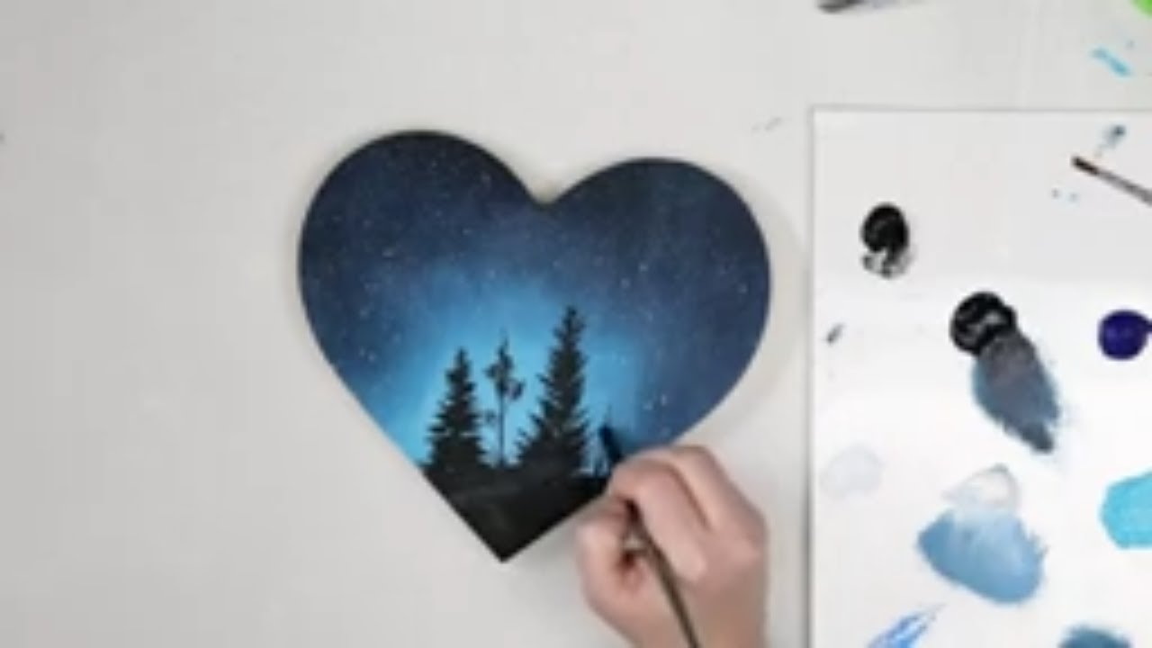 (98) Easy Abstract Night Sky Acrylic Painting / How to Paint in Acrylics YouTube