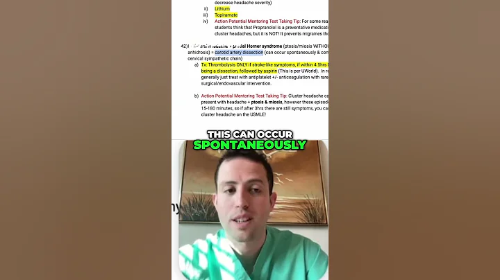 Carotid Artery Dissection: Recognizing Symptoms and Treatment | Neuro for IM Shelf & USMLE Step 2/3