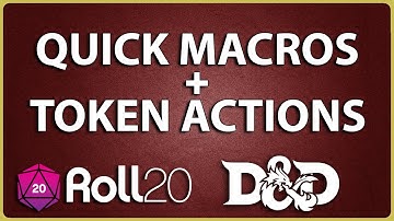 Roll20 Tutorial: Quick Macro Bar & Token Action