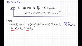 Lecture 16, Video 2: The Field Trace