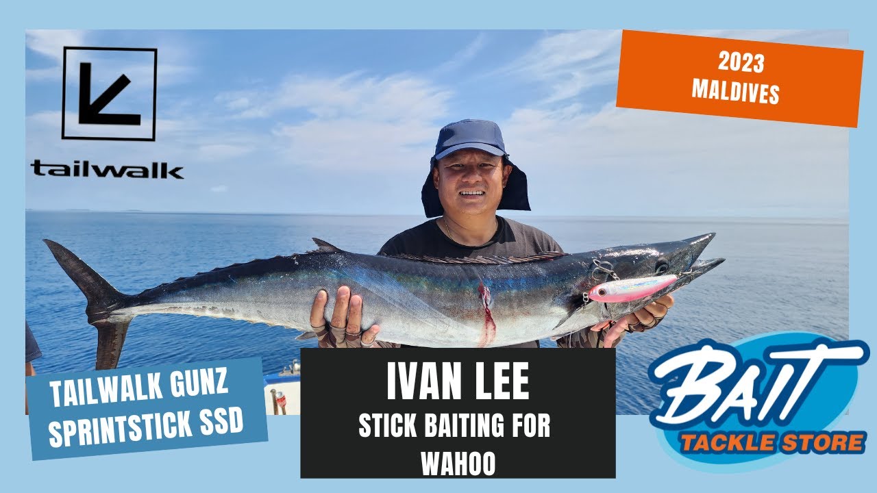 Ivan Stick baiting for Wahoo with the Tailwalk Sprint Stick SSD, Tailwalk  Gunz 160F stick bait. 