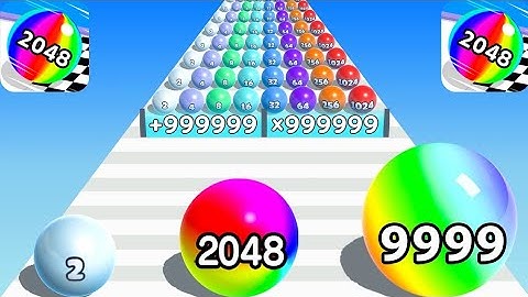 Number Master, Ball Run 2048, Roof Rails, Marble Run - Max Level Gameplay Walkthrough Android, iOS