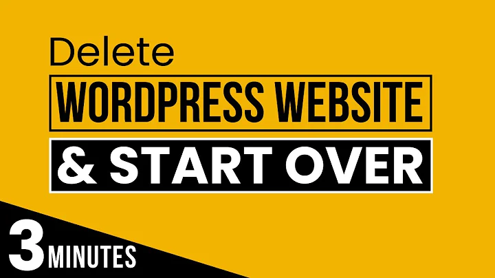 How To Delete Wordpress Website And Start Over 2025 | Delete Wordpress Site And Start Again