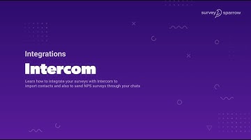 Intercom Integration With SurveySparrow