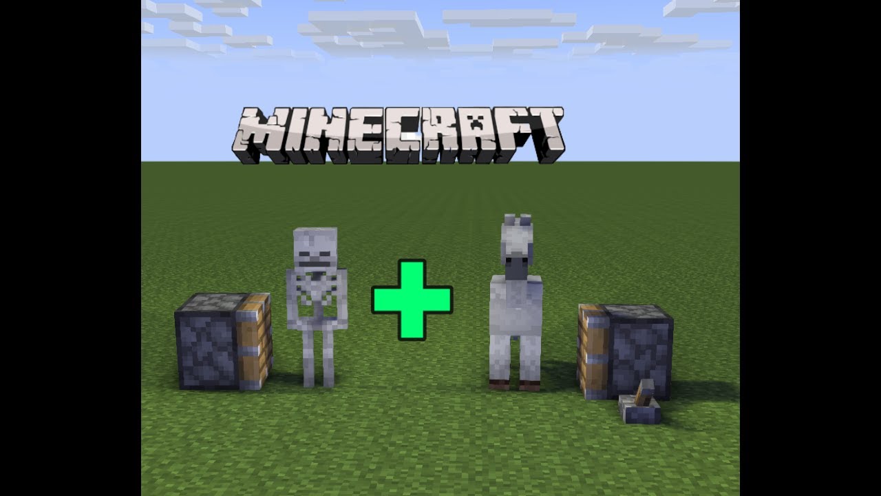 Skeleton+Horse=??? Minecraft!!! YouTube