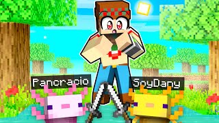 ¡Me Paso Minecraft PERO los AJOLOTES ME AYUDAN! 😂💦 SILVIOGAMER MINECRAFT PERO