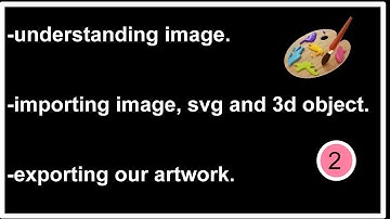 Understanding an image, importing(image, svg and 3d object) and exporting. Lazpaint guide video.