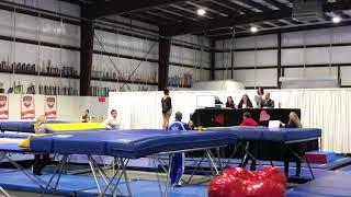 TNT trampoline routine Level 5 gymnastics in Texas