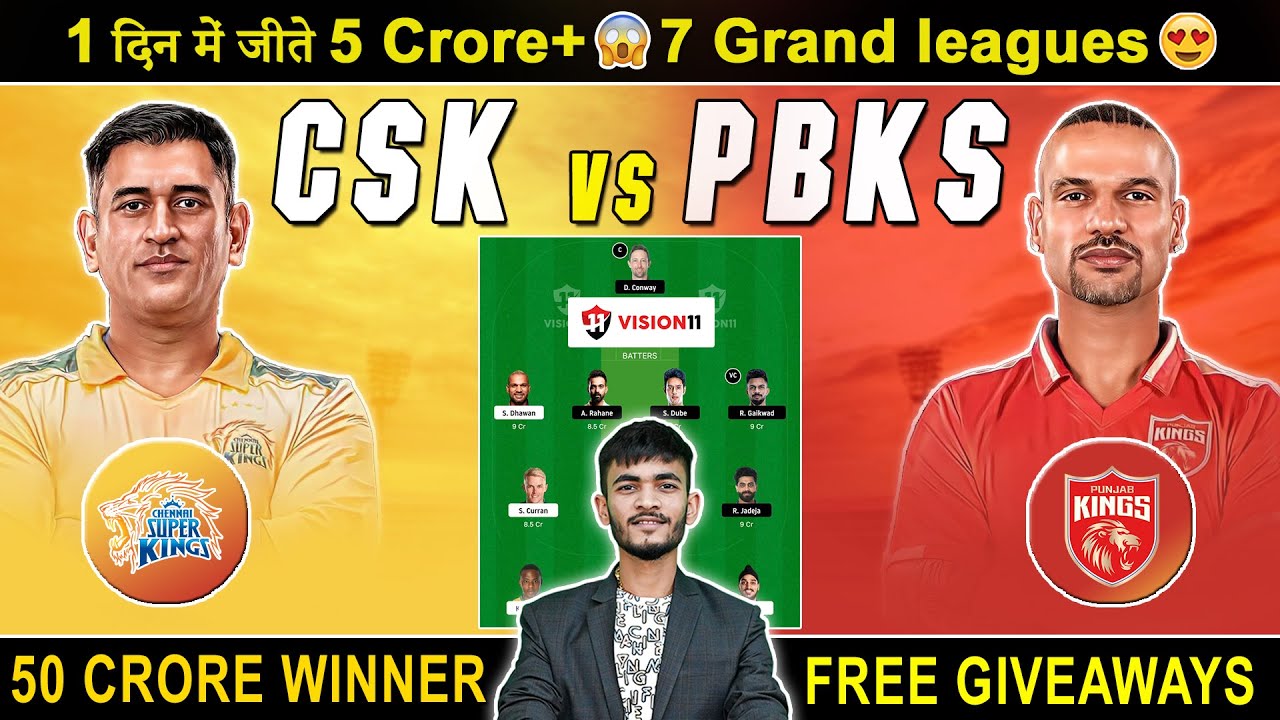 Csk Vs Pbks Dream11 Team Dream 11 Team Of Today Match Che Vs Pbks