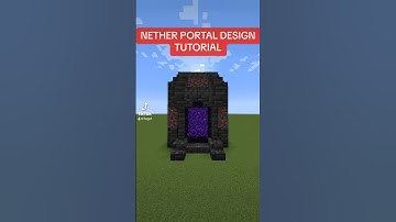 NETHER PORTAL DESIGN TUTORIAL #minecraft #minecraftbuilding #minecraftbuild #minecrafttutorial