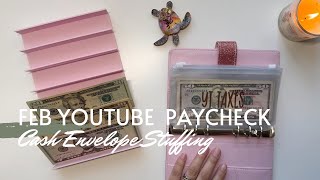 February 2026 YouTube Paycheck Cash Envelope Stuffing