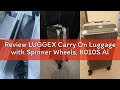 Review LUGGEX Carry On Luggage with Spinner Wheels, 8010S Aluminum Frame Zipperless Polycarbonate Ha