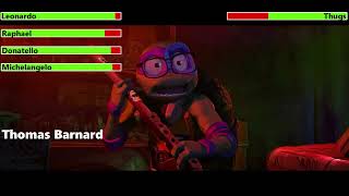 Teenage Mutant Ninja Turtles: Mutant Mayhem (2023) Auto Shop Fight with healthbars by Thomas Barnard the Healthbars Guy 26,760 views 3 months ago 3 minutes, 14 seconds