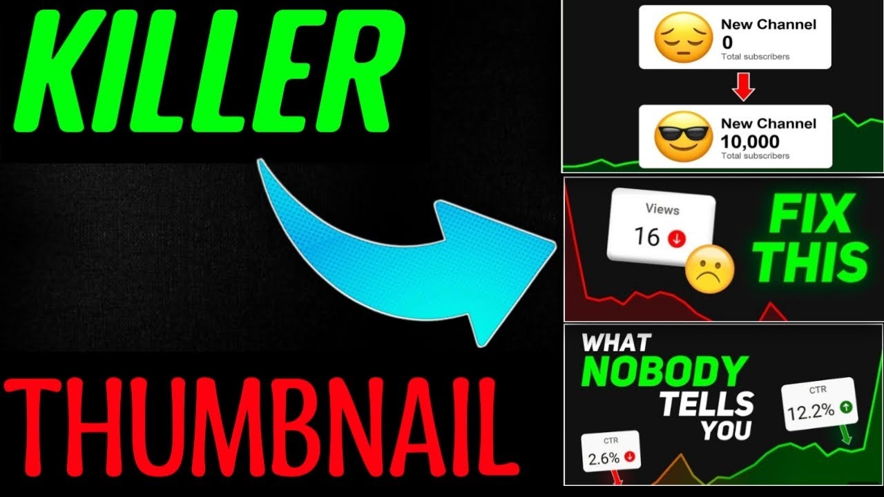 🔥Killer Thumbnail | How to make CLICKABLE Thumbnail | Tutorial to make Professional Thumbnail Hindi