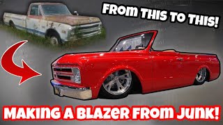 CHOPPING UP A RUSTY LONG BED C10 TRUCK INTO A CUSTOM BLAZER!