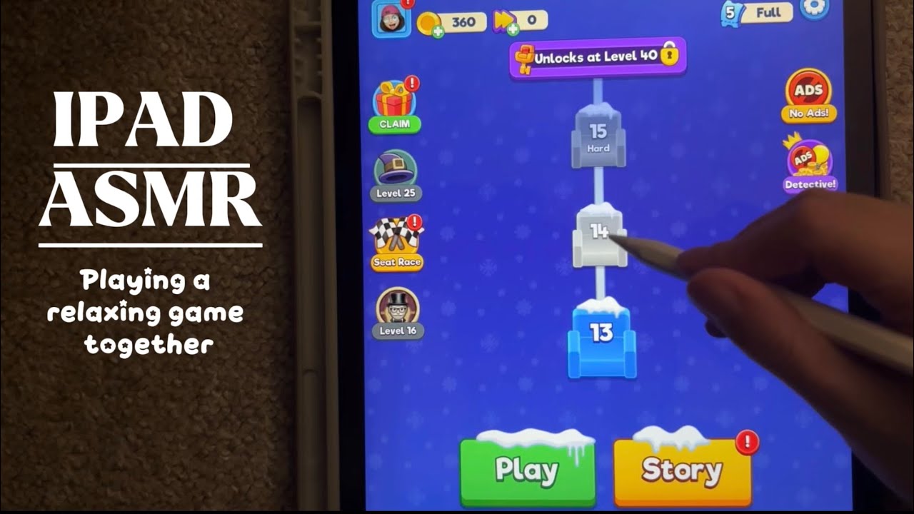 My first ASMR video 💗| Playing a Relaxing Game Toegether | iPad Asmr 😴 Clicky Whispers