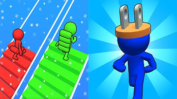 Bridge Race VS Plug Head - All Levels Gameplay Android, ios (Part 148)