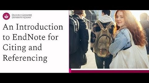 An Introduction to Endnote for Citing & Referencing: A Classroom Recording