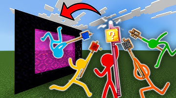 How To Make A Portal To The Animation vs. Minecraft Dimension in Minecraft!