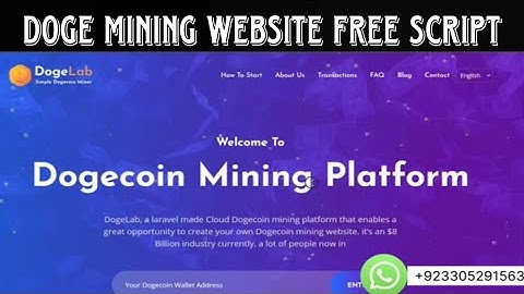 DogeLab Mining Website script with Admin panel || Doge Coin Mining Website Free Script
