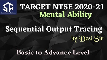Sequential Output Tracing | Mental Ability | NTSE Preparation by SA Sir_Expert Kota Faculty