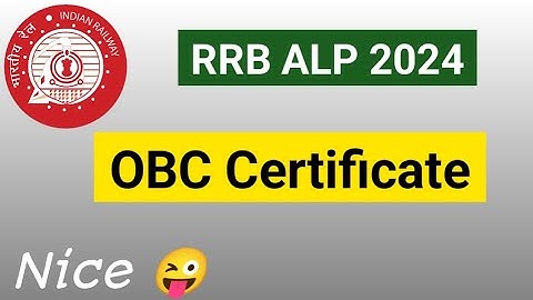 OBC Certificate for RRB ALP | Railway ALP mein OBC certificate kaise banaye | RRB ALP Reservation