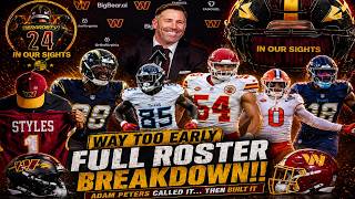 Way Too Early Commanders Roster 🔥 Adam Peters Built a MONSTER (Post NFL DRAFT)