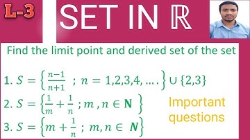 Find the derived sets and limit points of sets