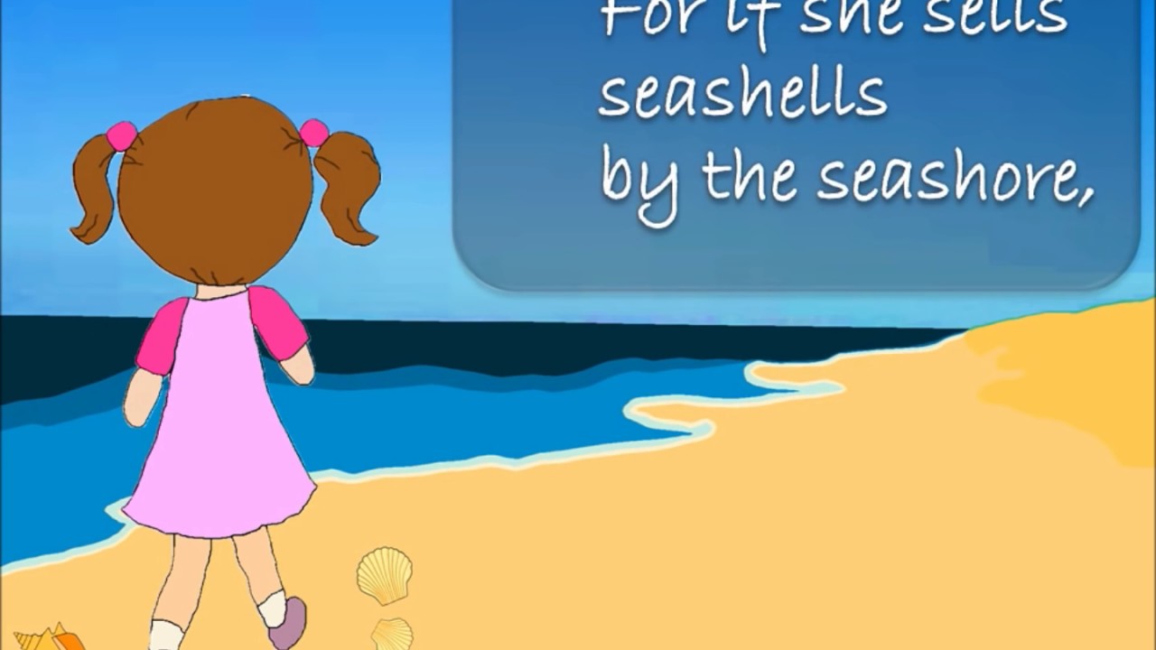 She Sells Seashells by the Seashore Tongue Twisters YouTube