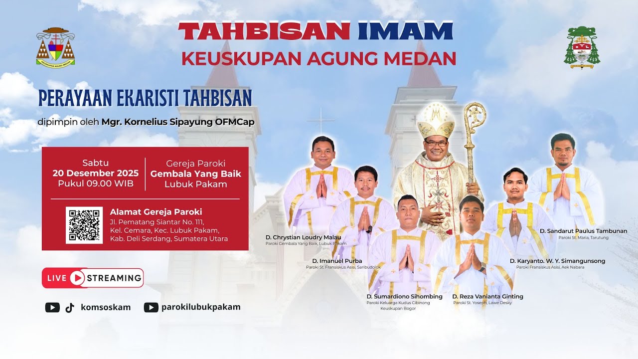 Tahbisan 6 Imam Diosesan Keuskupan Agung Medan
