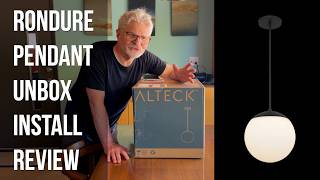 Alteck RAP0072-5CCT-W Rondure 10 Inch Outdoor Pendant Light Unboxing Install Review