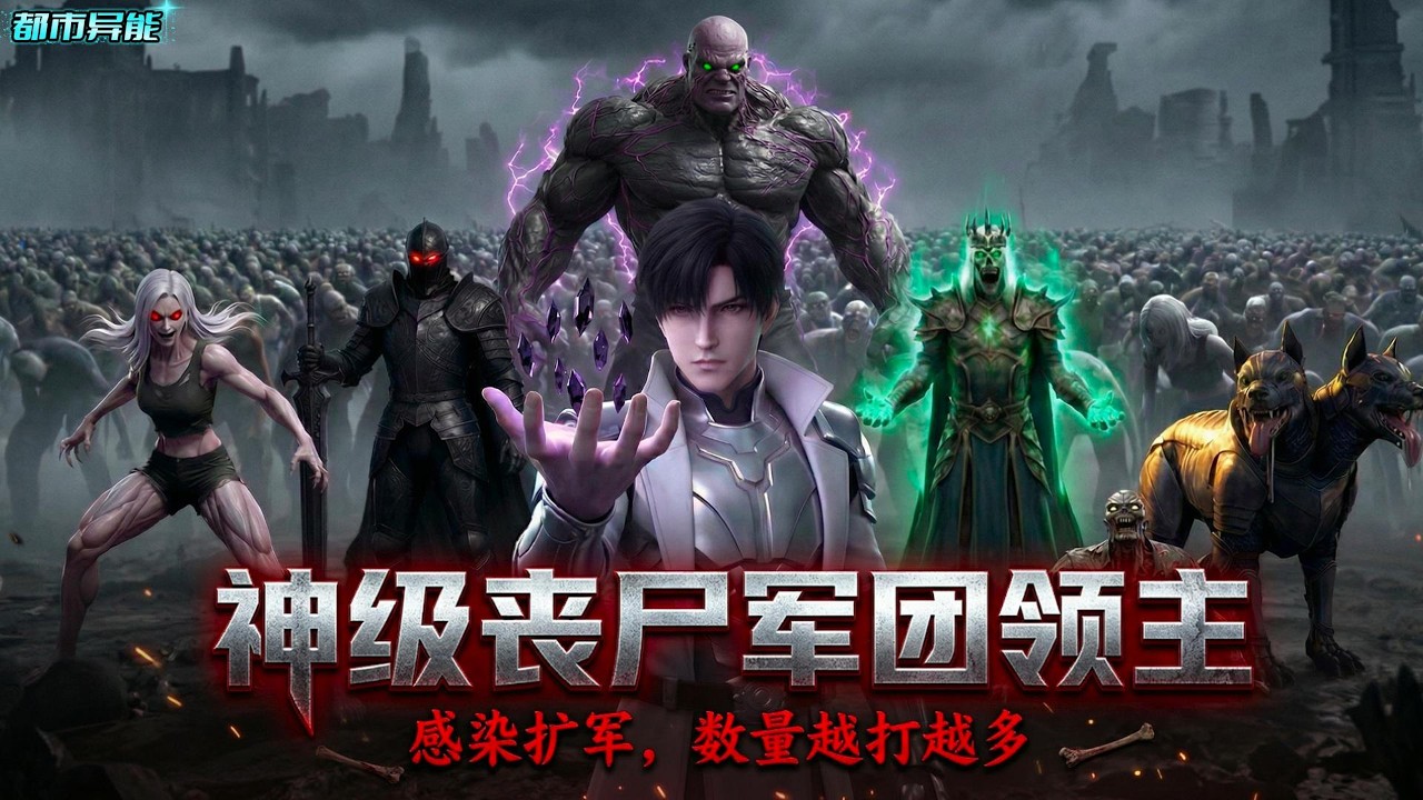 开局被算计从S级领地跌到F级领地，一代天骄妖孽转眼成了一介废物。 好在绑定了百倍增幅系统，丧尸大军统统进化成王级，感染扩军打法，军团数量越打越多#漫画解说 #小说 #都市高武 #系统流