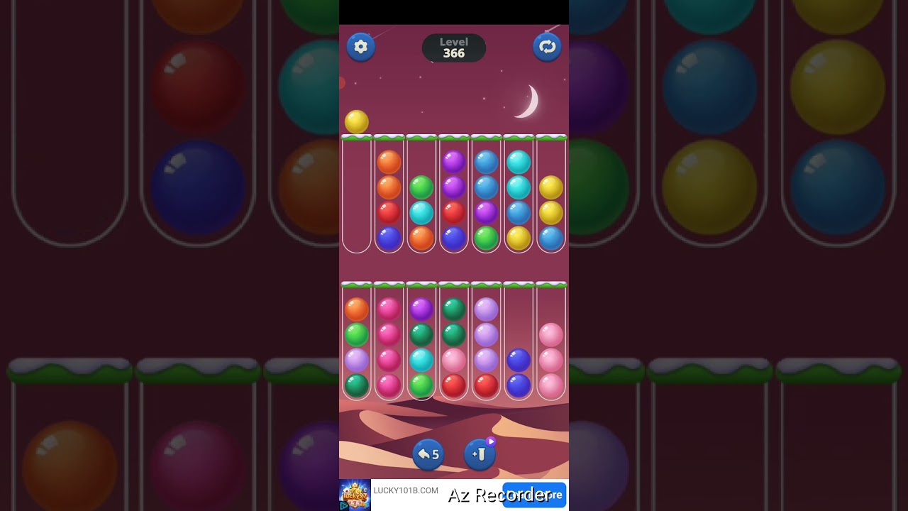 Game:Ball Sort iq Puzzle Level 366 Solved 🔥