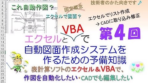 エクセルとVBAで自動図面作成システムを作るための予備知識　第４回【毎日エクセルVBA】
