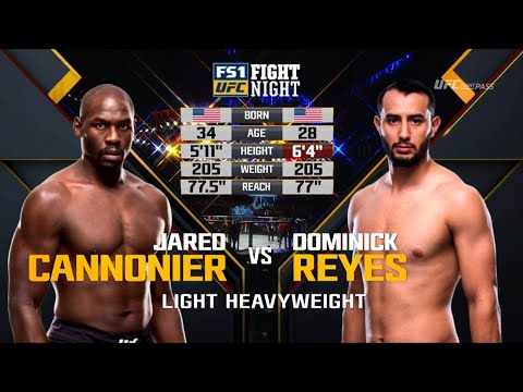 Dominick Reyes vs Jared Cannonier fight footage