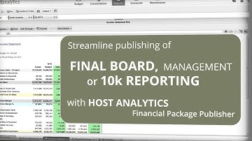 Host Analytics Reporting Cloud Demo